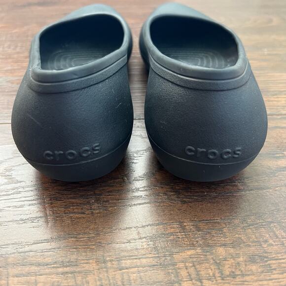 Crocs Black Classic Ballet Slip On Flats Comfort Womens Size 9 - Picture 4 of 9